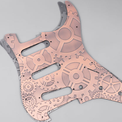 11-hole Modern-style S/S/S Brass Pickguard for FD Stratocaster Guyker