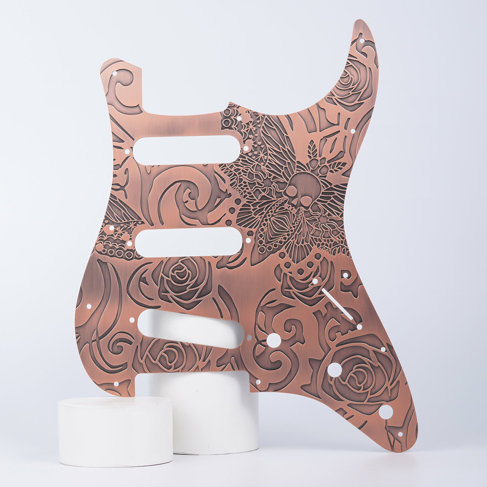 11-hole Modern-style S/S/S Brass Pickguard for FD Stratocaster Guyker