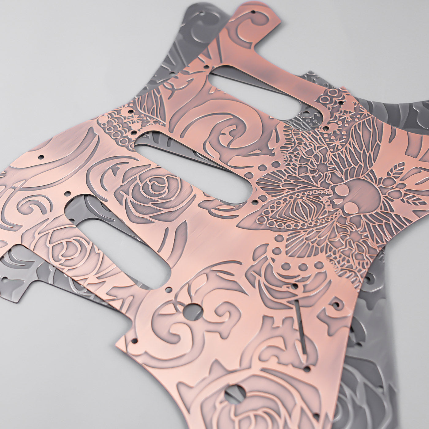 11-hole Modern-style S/S/S Brass Pickguard for FD Stratocaster Guyker