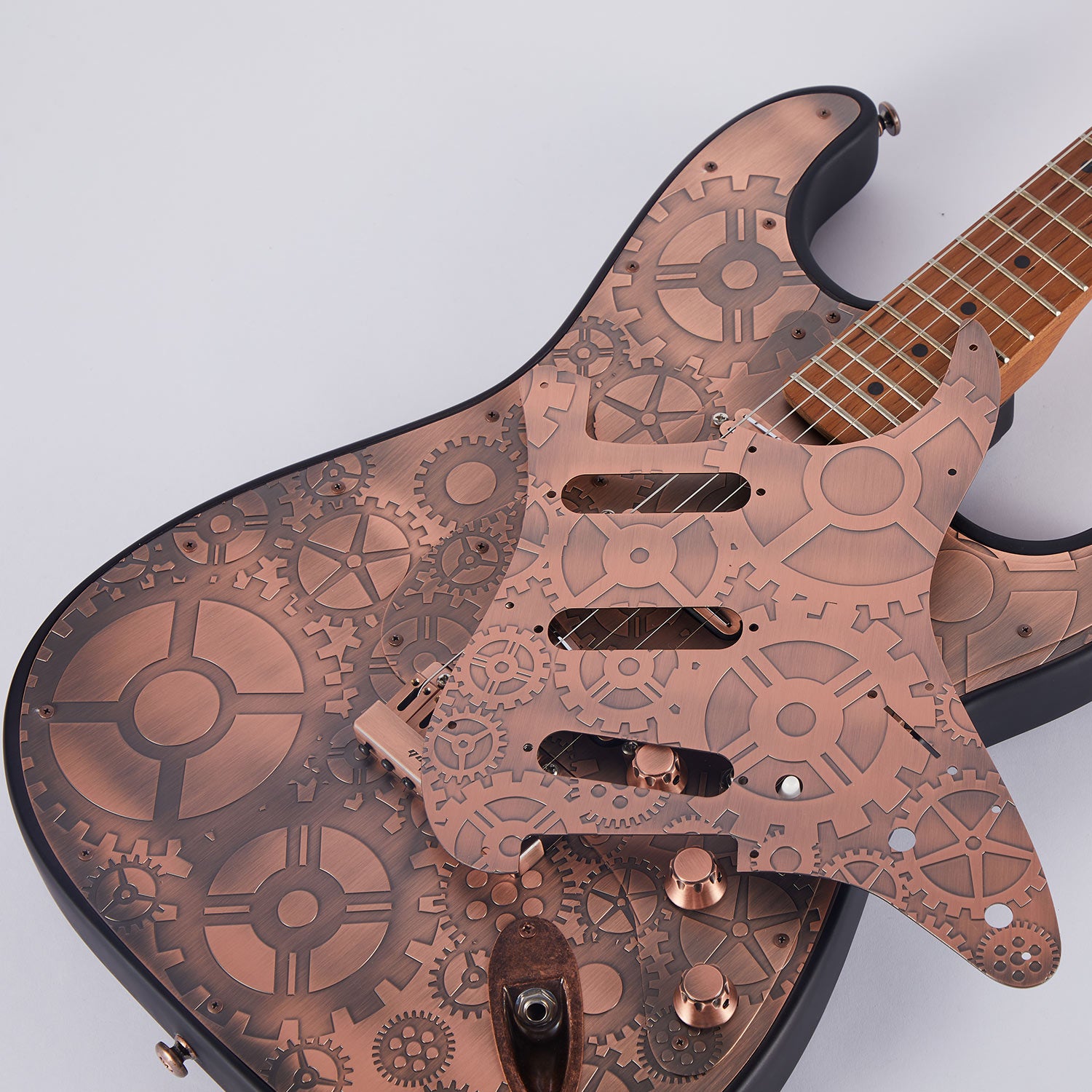 11-hole Modern-style S/S/S Brass Pickguard for FD Stratocaster Guyker