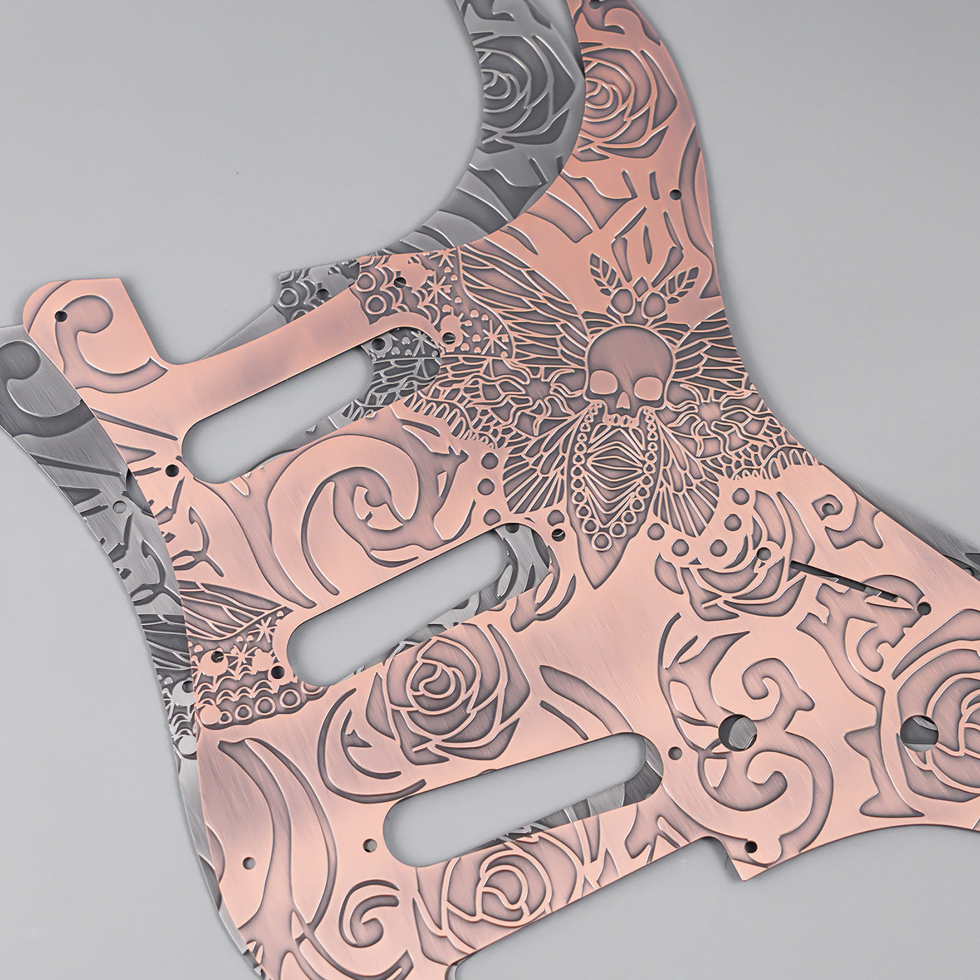 11-hole Modern-style S/S/S Brass Pickguard for FD Stratocaster Guyker