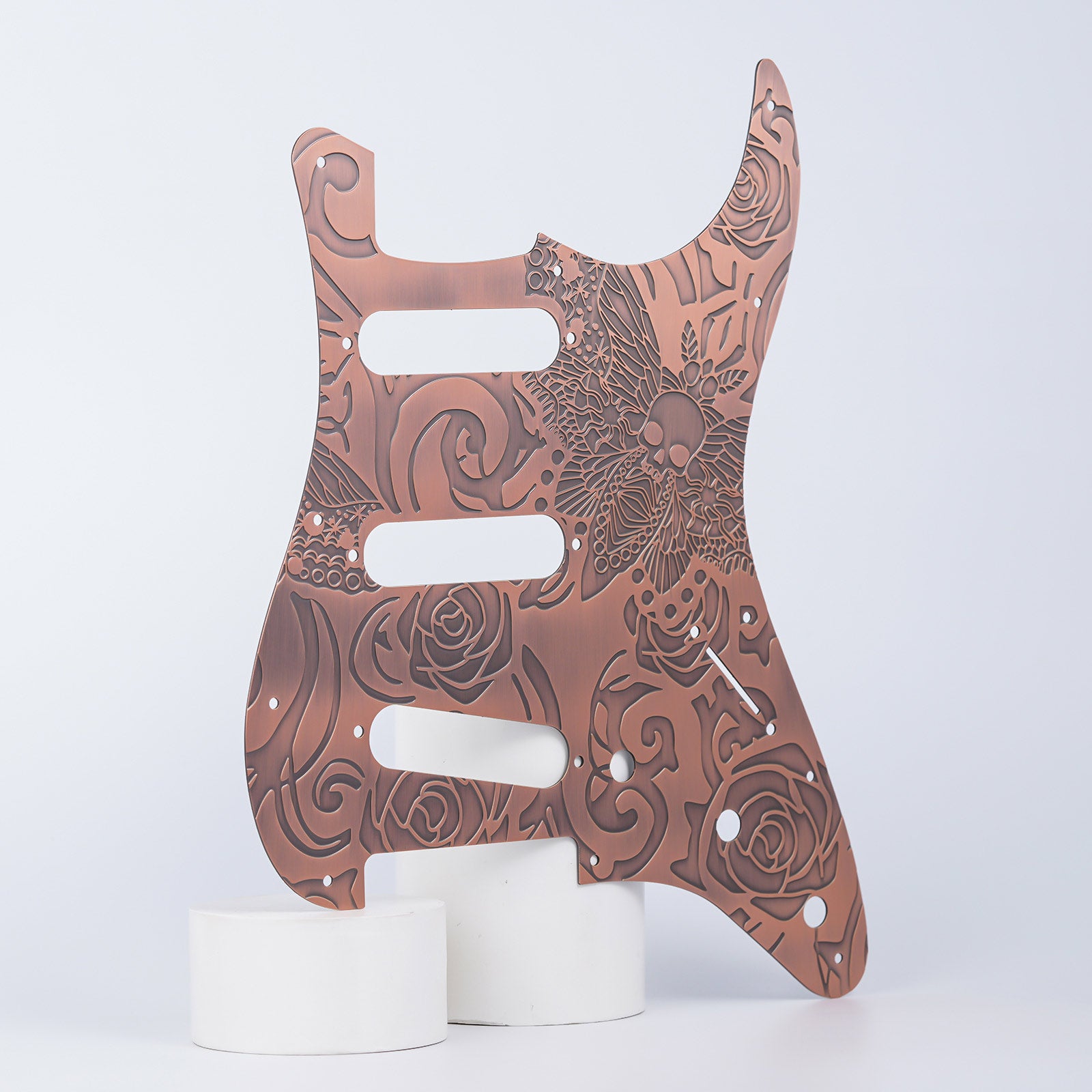 11-hole Modern-style S/S/S Brass Pickguard for FD Stratocaster Guyker
