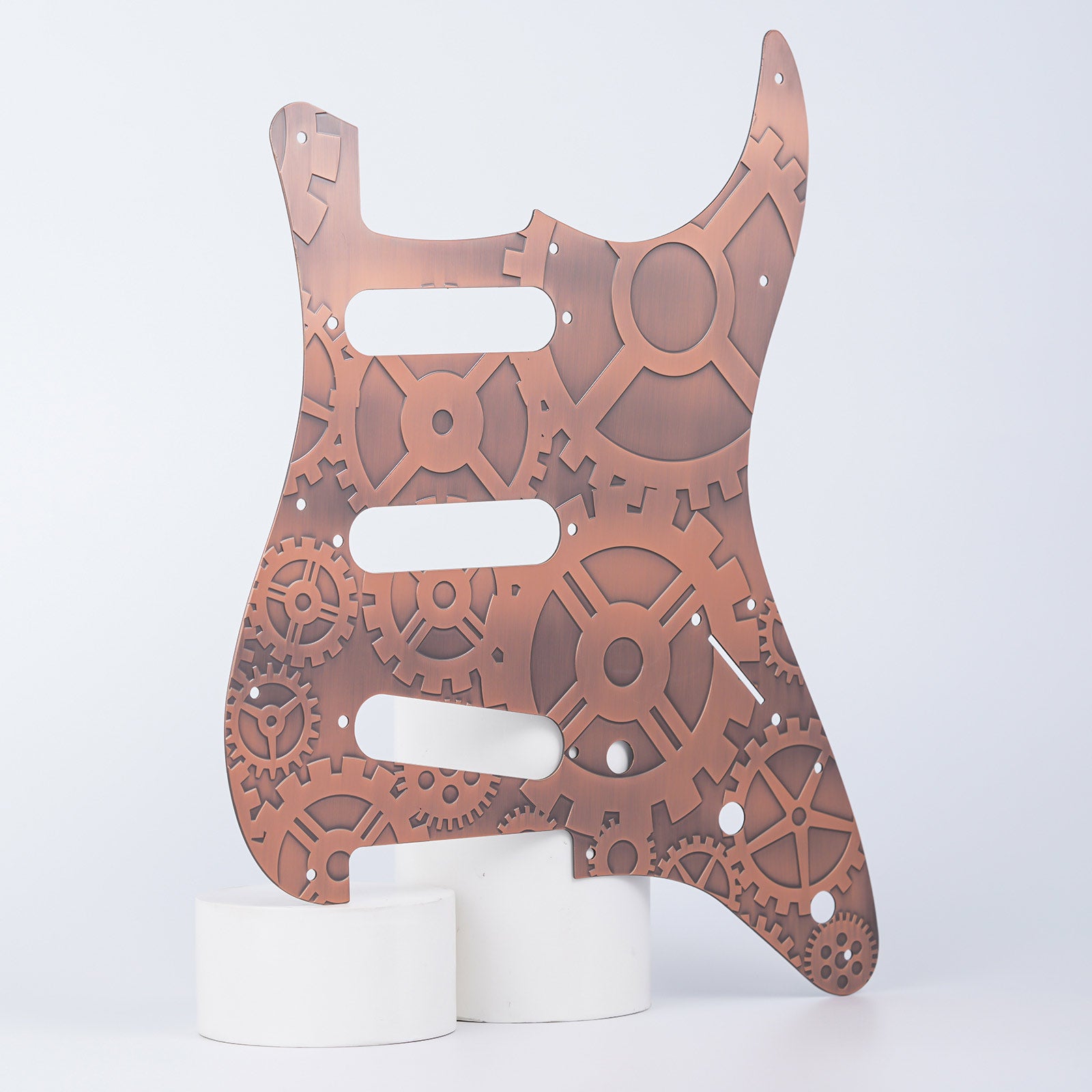 11-hole Modern-style S/S/S Brass Pickguard for FD Stratocaster Guyker