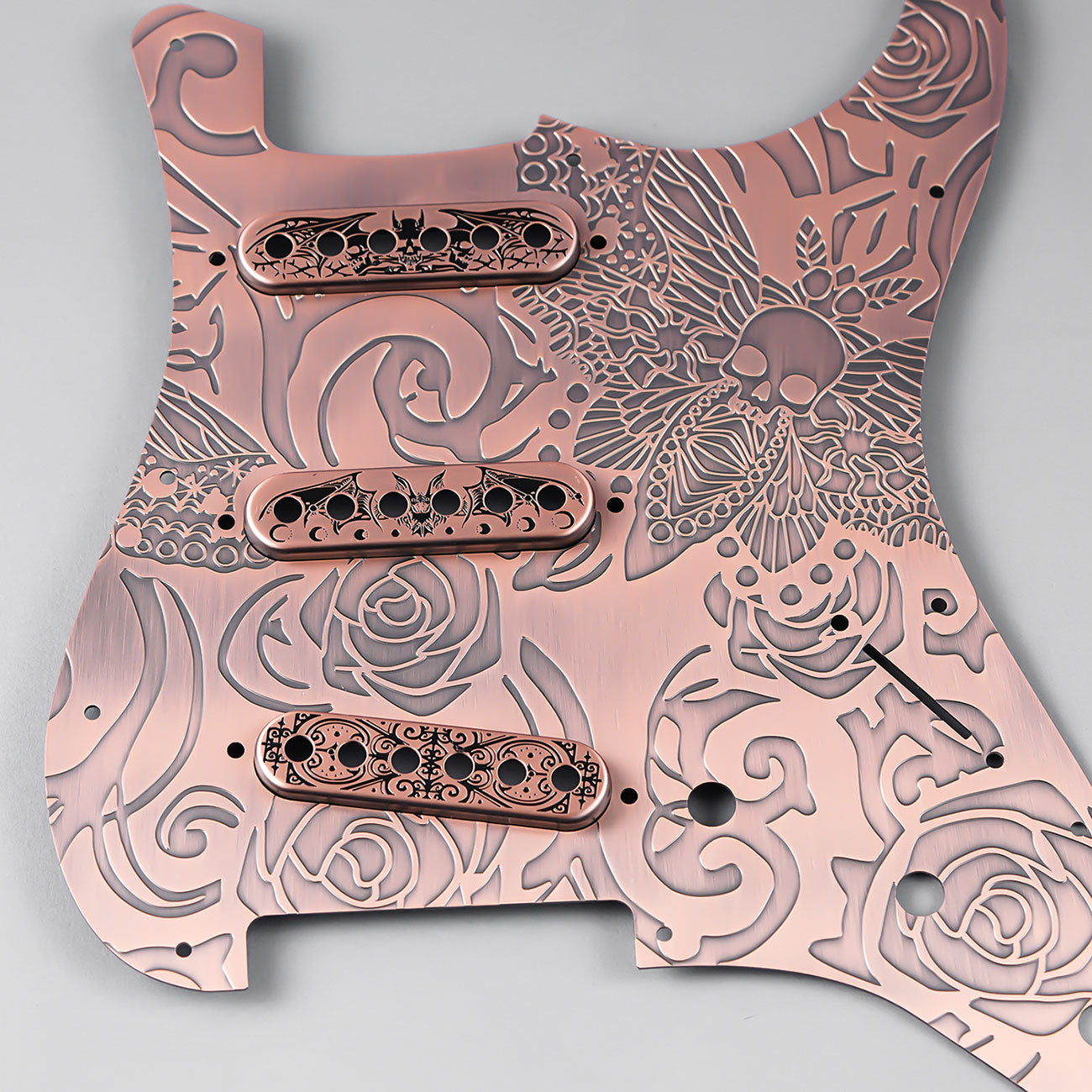 11-hole Modern-style S/S/S Brass Pickguard for FD Stratocaster Guyker