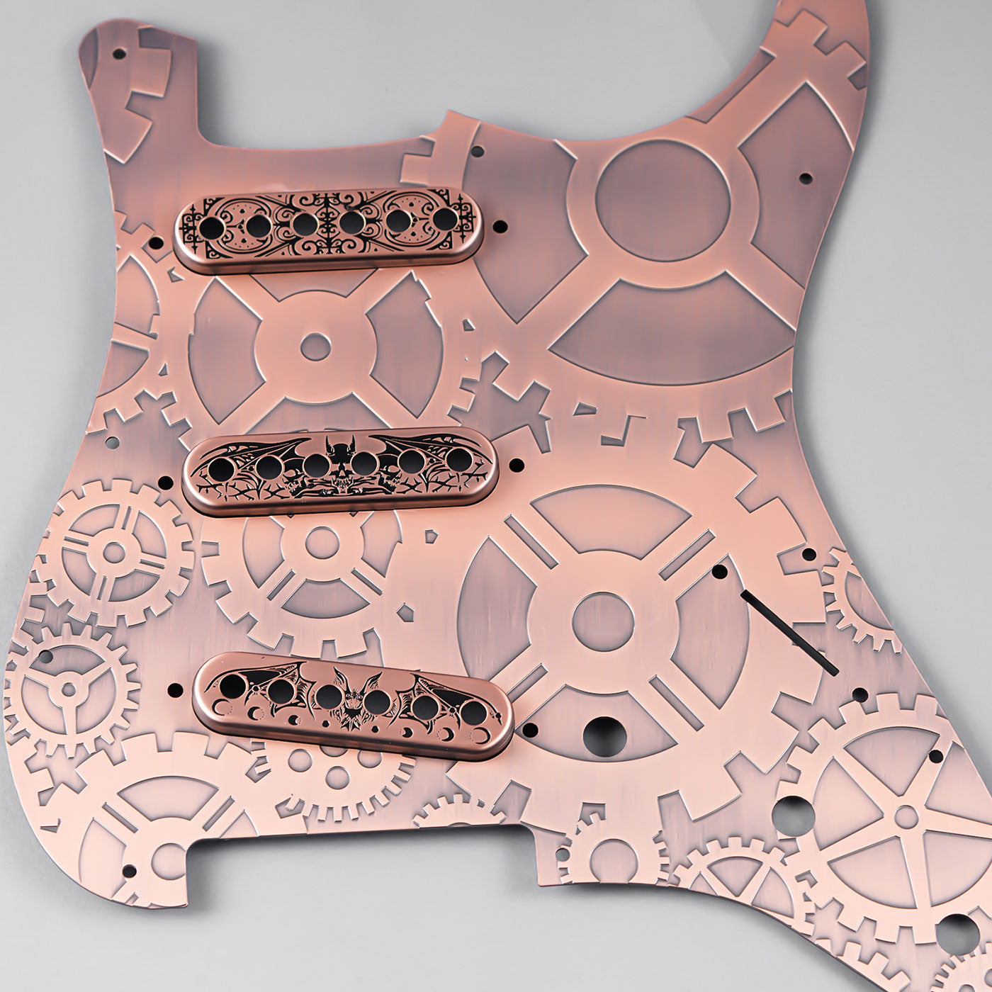 11-hole Modern-style S/S/S Brass Pickguard for FD Stratocaster Guyker