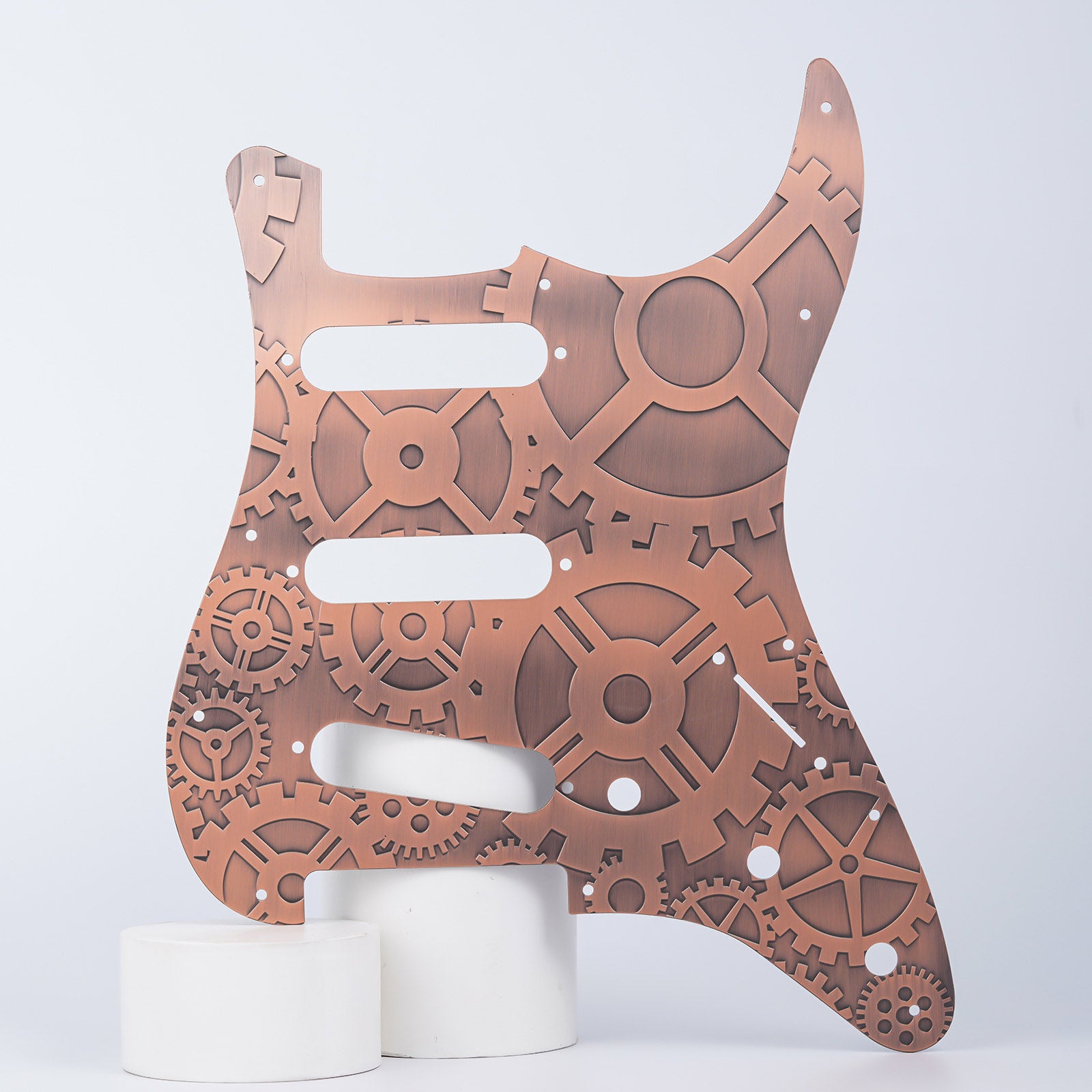11-hole Modern-style S/S/S Brass Pickguard for FD Stratocaster Guyker