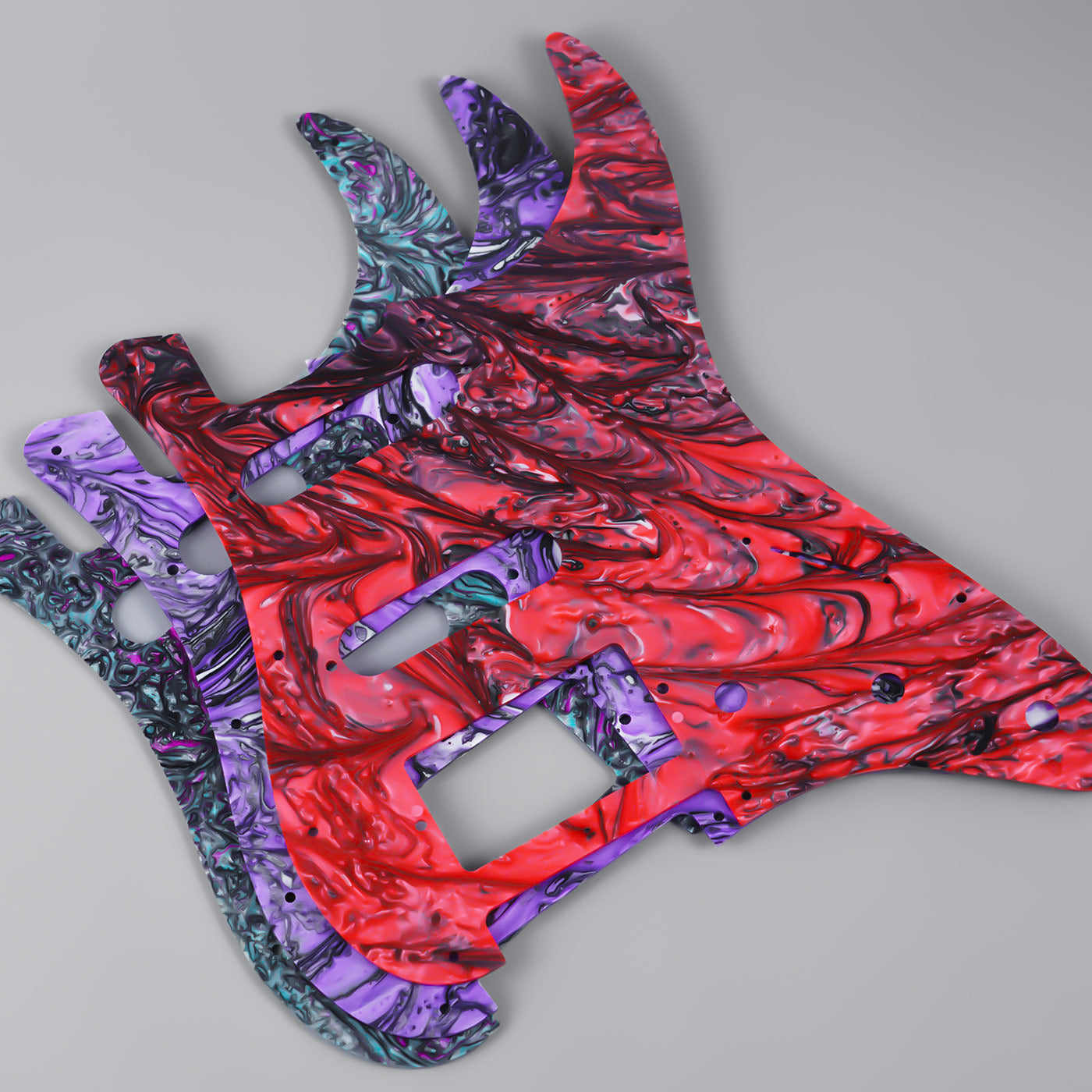 11-hole S/S/H Modern Resin Pickguard for ST  Guyker