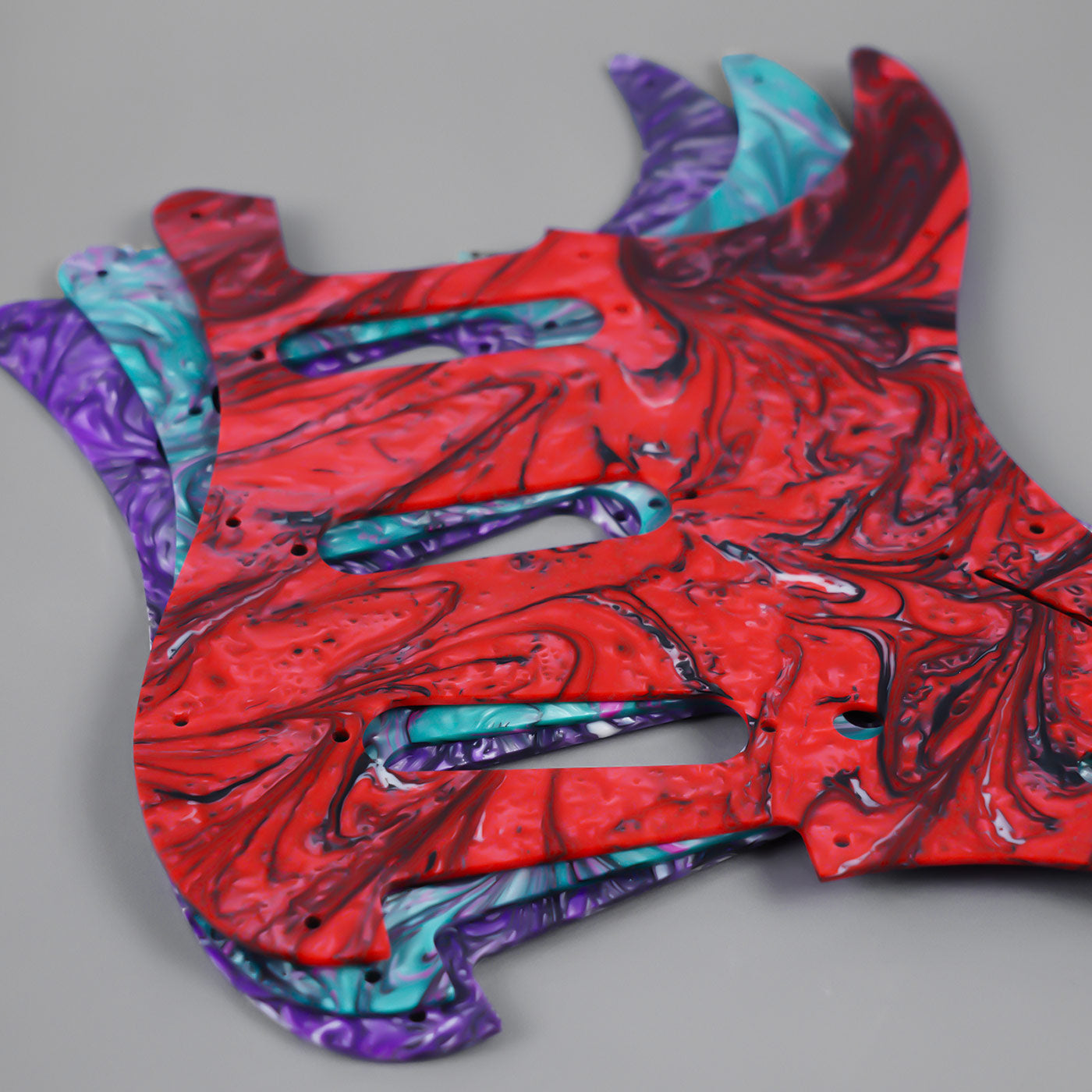 11-hole S/S/S Modern Resin Pickguard for ST Guyker