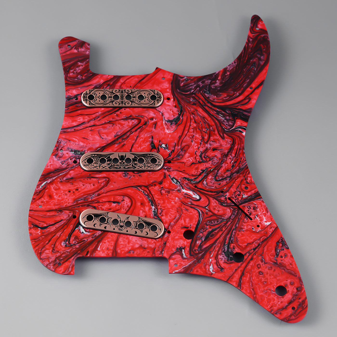 11-hole S/S/S Modern Resin Pickguard for ST Guyker