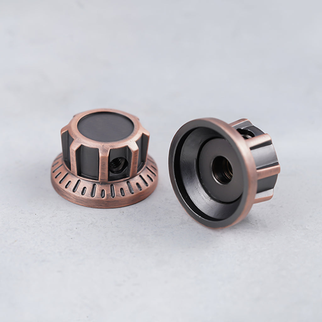 本当に信頼出来る商品 Set Knob Potentiometer NKB-007 Guyker Gold Black Bronze ホビー・楽器・アート