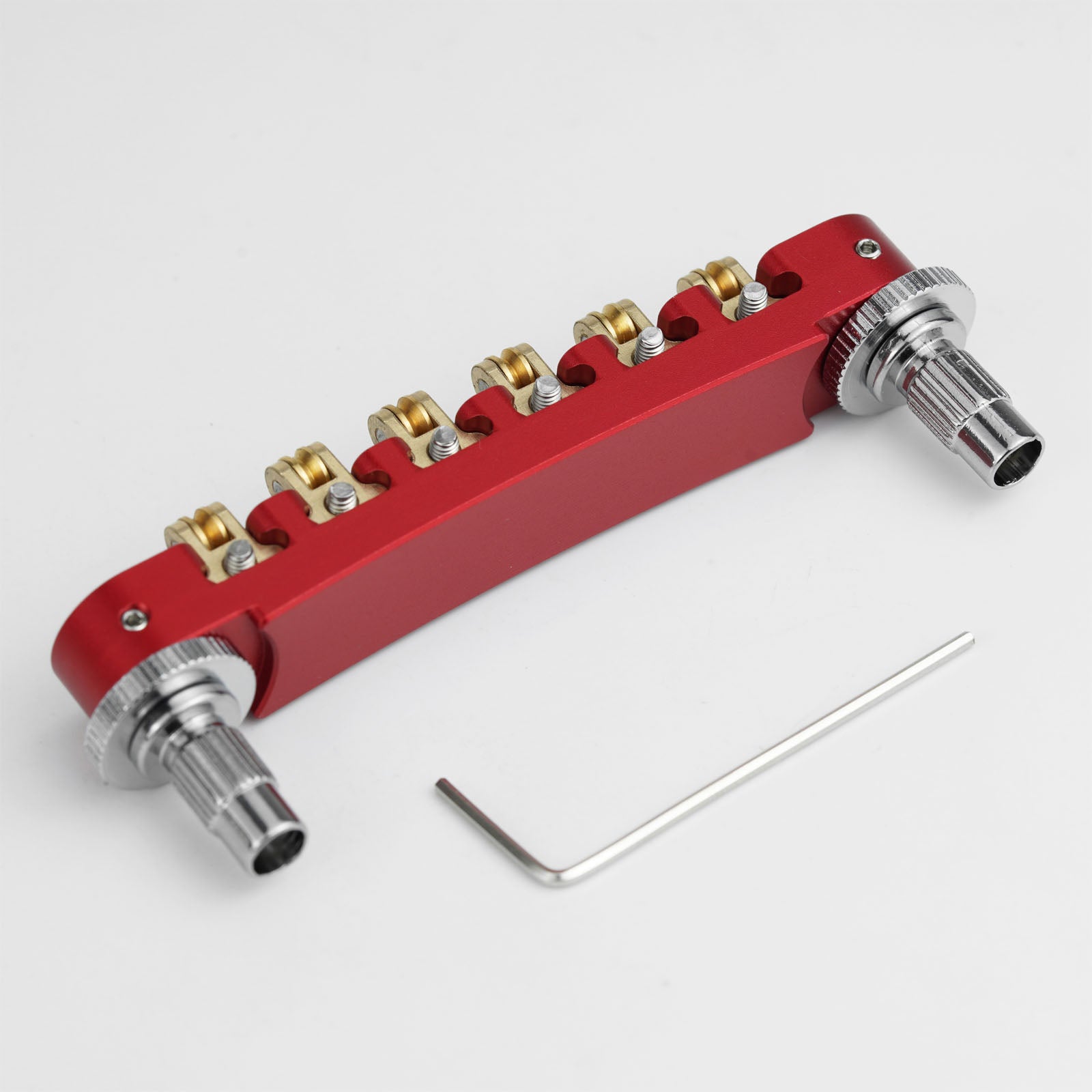 CNC Machined Adjustable Locking Roller Bridge Zinc Alloy Body Brass Rollers