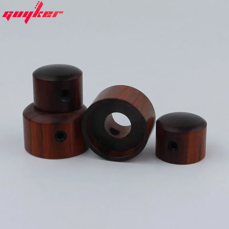 WK006 2 Pcs GUYKER Red sandalwood/Ebony Stacked Potentiometer Knob for Guitar Bass Accessories