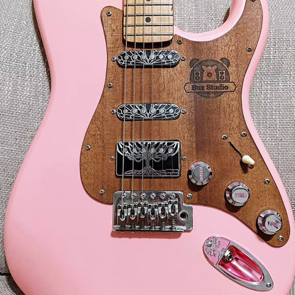 Guyker Single Coil Guitar Pickup Covers (52mm Pole Spacing) Copper Hollow Out Styl PS005