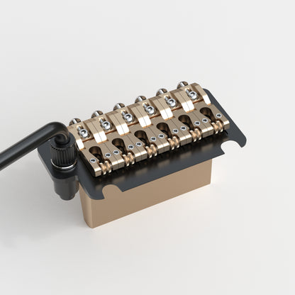 Guyker GG902 2-Point Tremolo Bridge with CNC Brass Saddles for 6-String Electric Guitar