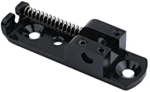 Guyker Vintage Machined Adjustable Stainless Steel Saddle Metal Plate Single Bass Bridge (1 Piece, Black)
