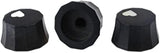 Guyker PRS Style Guitar Bass Ebony Potentiometer Control Knobs - 3PCS Speed Tone Volume Top Hat Knob Heart-shaped Pattern Surface Replacement for Electric Guitar or Precision Bass