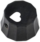 Guyker PRS Style Guitar Bass Ebony Potentiometer Control Knobs - 3PCS Speed Tone Volume Top Hat Knob Heart-shaped Pattern Surface Replacement for Electric Guitar or Precision Bass