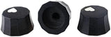Guyker PRS Style Guitar Bass Ebony Potentiometer Control Knobs - 3PCS Speed Tone Volume Top Hat Knob Heart-shaped Pattern Surface Replacement for Electric Guitar or Precision Bass