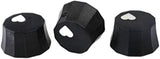 Guyker PRS Style Guitar Bass Ebony Potentiometer Control Knobs - 3PCS Speed Tone Volume Top Hat Knob Heart-shaped Pattern Surface Replacement for Electric Guitar or Precision Bass