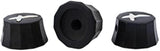 Guyker PRS Style Guitar Bass Ebony Potentiometer Control Knobs - 3PCS Speed Tone Volume Top Hat Knob Bird Pattern Surface Replacement for Electric Guitar or Precision Bass