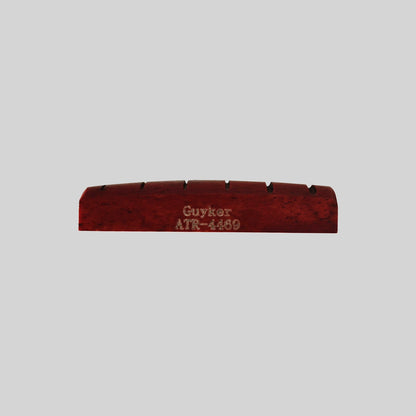 Guyker Bone Nut for Acoustic Guitar Red Flat Bottom and Raw Pre-Slotted Nut