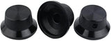 Guyker Electric Guitar Bass Control Potentiometer Knobs, Hat Top Metal Volume Knob Replacement Parts (3 Piece, Black)