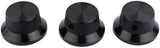 Guyker Electric Guitar Bass Control Potentiometer Knobs, Hat Top Metal Volume Knob Replacement Parts (3 Piece, Black)