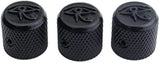 Guyker Guitar Bass Potentiometer Control Knobs with 6mm Dia. Shaft Pots - Eye of Horus Style Top Dome Speed Tone Volume Knob Replacement for Electric Guitar or Precision Bass - Black, 3 PACK