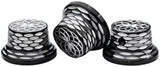 Guyker Top Hat Guitar Bass Potentiometer Control Knobs 6mm Dia. Shaft Pots - 3Pcs Metal Bell Cap Speed Tone Volume Top Lotus Flower Pattern Knob Replacement Parts - Black