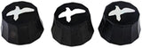 Guyker PRS Style Guitar Bass Ebony Potentiometer Control Knobs - 3PCS Speed Tone Volume Top Hat Knob Bird Pattern Surface Replacement for Electric Guitar or Precision Bass