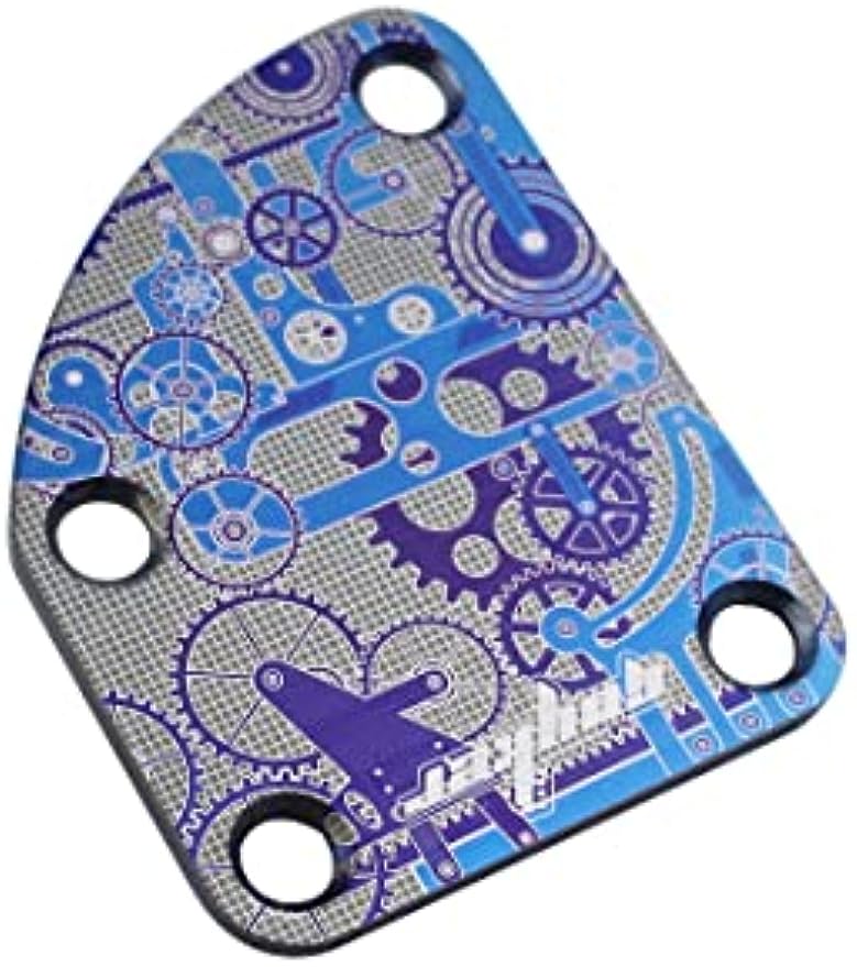 Titanium Alloy Mechanical Pattern Electric Guitar Bass Neck Plate/Neck