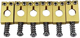 guyker 10.5mm Guitar Bridge Saddles - Copper Guitar Tremolo Bridge Saddles Compatible with PRS Electric Guitar (gold, 6 Piece)
