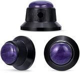 Guyker Top Hat Guitar Bass Potentiometer Control Knobs with 6mm Dia. Shaft Pots - 3PCS Bell Speed Tone Volume Knob Replacement for Electric Guitar or Precision Bass, Amethyst Stone Top