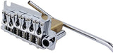 Guyker Non-locking 2 Point Guitar Tremolo Bridge with Tremolo System Saddle and Full Size Brass Block CNC Machine Replacement Part (Chrome, GG510)