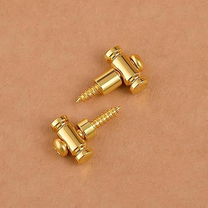 Guyker Guitar Roller String Retainers(Set of 2) – String Guide, Strings Trees Replacement Part for Electric Guitars, Gold