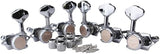 Guyker Guitar Locking Tuners (3L + 3R Handed) - 1:16 Open Gear Vintage Tuning Key Pegs Machine Heads with Butterbean Knobs Replacement for 6 String Classical Electric or Acoustic Guitars - chrome