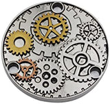 Guyker Guitar Back Cover Gear Pattern Metal Toggle Switch Compatible with Gibson Les Paul LP Style Guitar