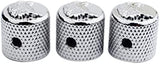 Guyker Guitar Bass Potentiometer Control Knobs with 6mm Dia. Shaft Pots - 3PCS Eagle Style Top Dome Speed Tone Volume Knob Replacement for Electric Guitar or Precision Bass - Chrome
