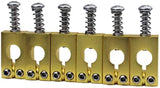 guyker 10.5mm Guitar Bridge Saddles - Copper Guitar Tremolo Bridge Saddles Compatible with PRS Electric Guitar (gold, 6 Piece)