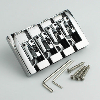 4 String Bass Bridge Zinc Alloy 19mm Spacing Dual Loading Guyker