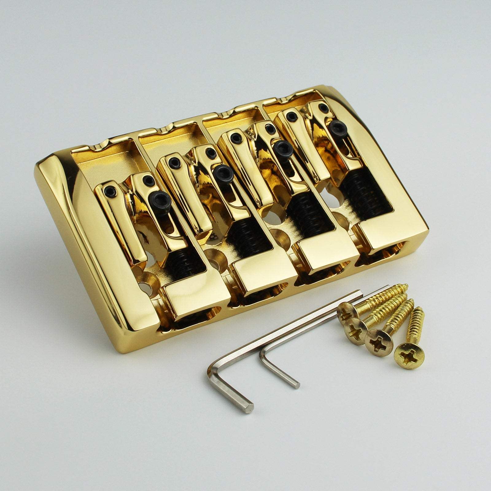 4 String Bass Bridge Zinc Alloy 19mm Spacing Dual Loading Guyker