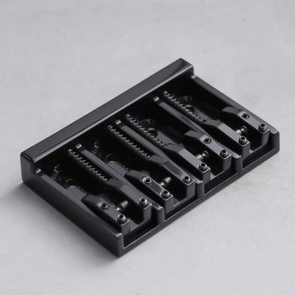 4 String Bass Bridge with Adjustable Saddles Zinc Alloy Vintage Design Guyker