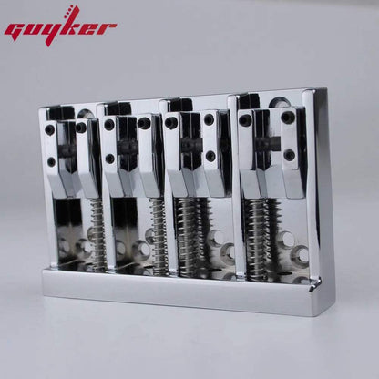 4 String Bass Bridge with Adjustable Saddles Zinc Alloy Vintage Design Guyker