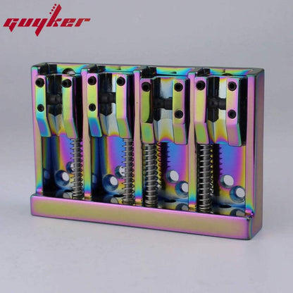 4 String Bass Bridge with Adjustable Saddles Zinc Alloy Vintage Design Guyker