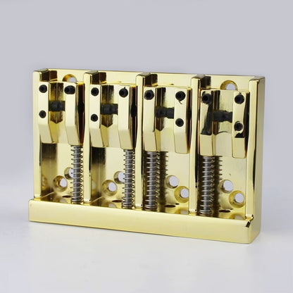 4 String Bass Bridge with Adjustable Saddles Zinc Alloy Vintage Design | Guyker