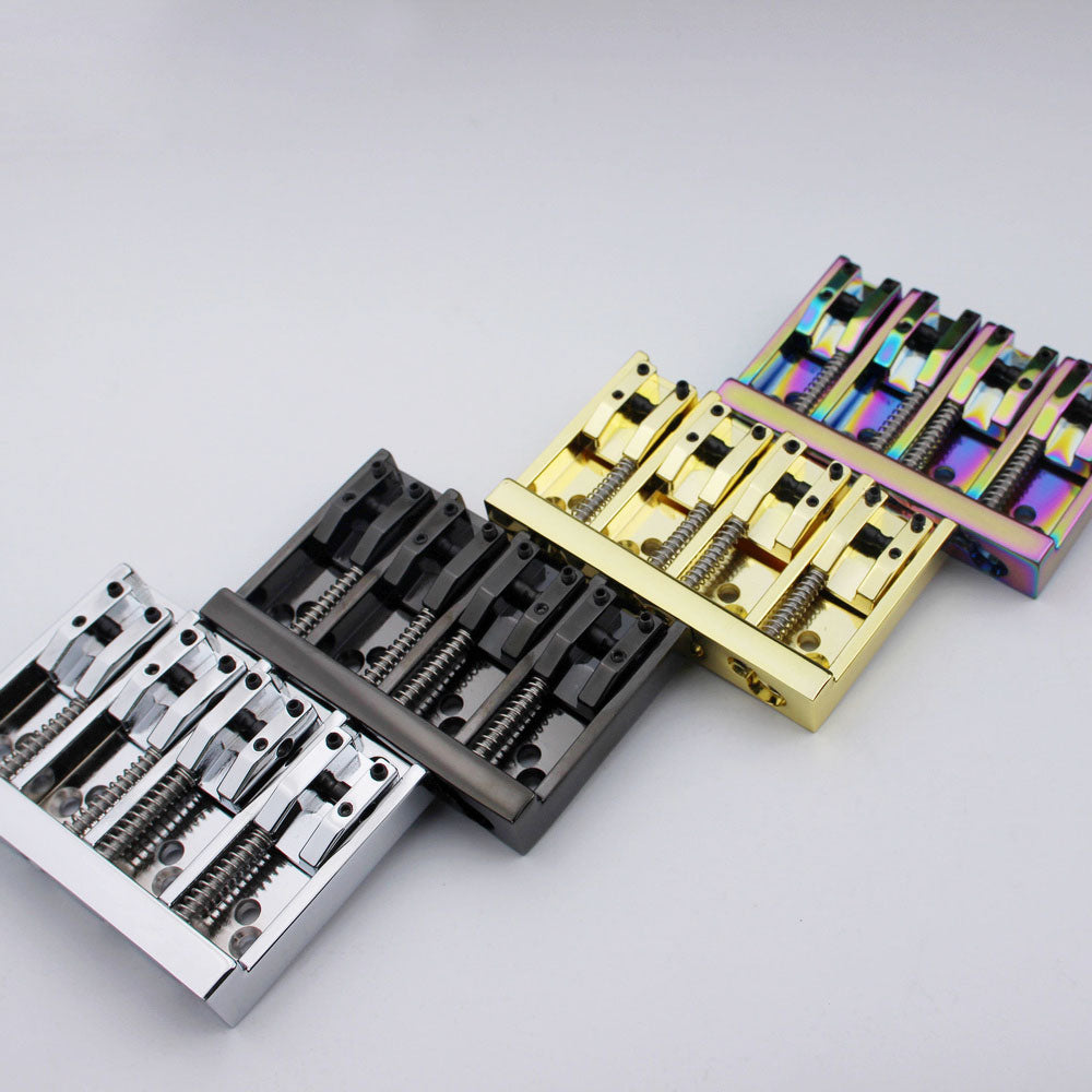 4 String Bass Bridge with Adjustable Saddles Zinc Alloy Vintage Design | Guyker