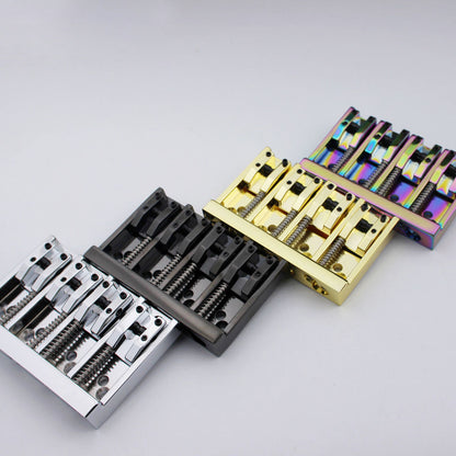 4 String Bass Bridge with Adjustable Saddles Zinc Alloy Vintage Design | Guyker