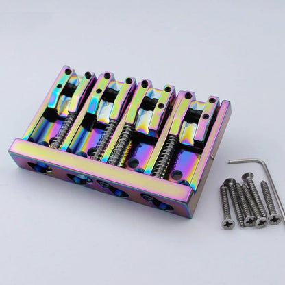 4 String Bass Bridge with Adjustable Saddles Zinc Alloy Vintage Design | Guyker