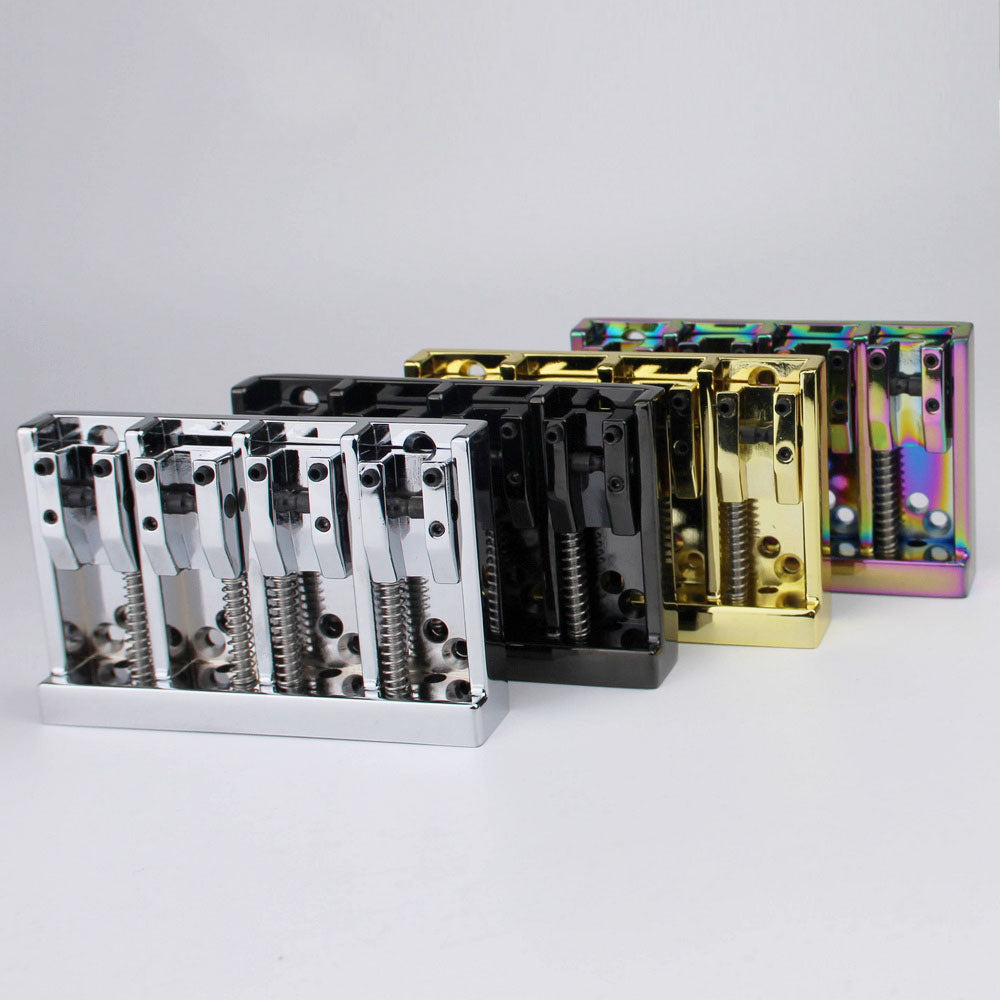 4 String Bass Bridge with Adjustable Saddles Zinc Alloy Vintage Design | Guyker