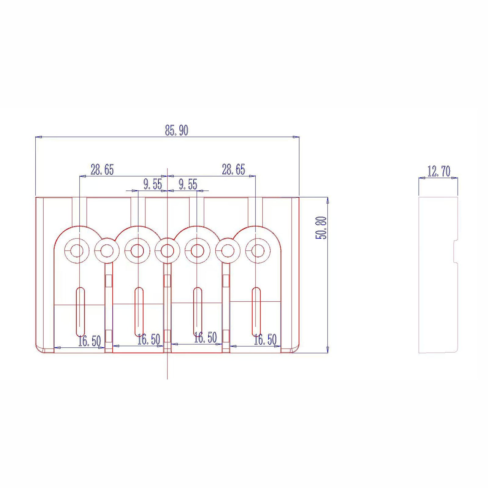 4 String  Bass Zinc Alloy  Bridge Guyker 